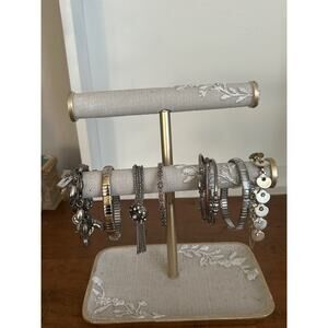 Silver toned estate bracelets lot of secen (7)